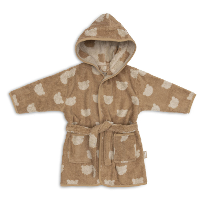 Bež dječji kupaći ogrtač 1-2 godine Jacquard TEDDY BEAR, Jollein®