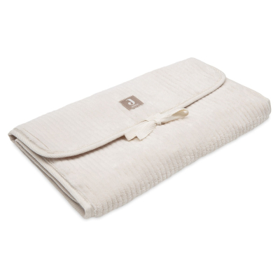 Kremasto bijela rebrasta podloga za previjanje OATMEAL, 70x35–70 cm, Jollein®