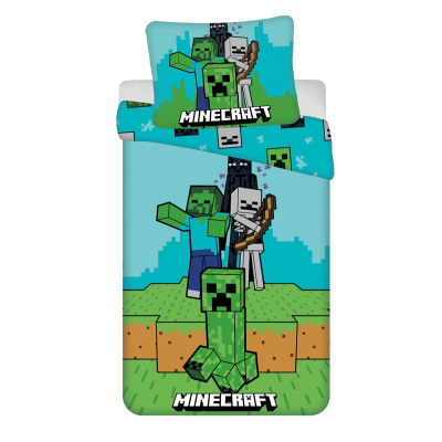 2-dijelna posteljina MINECRAFT Outdoors Mobs, 140x200 cm 