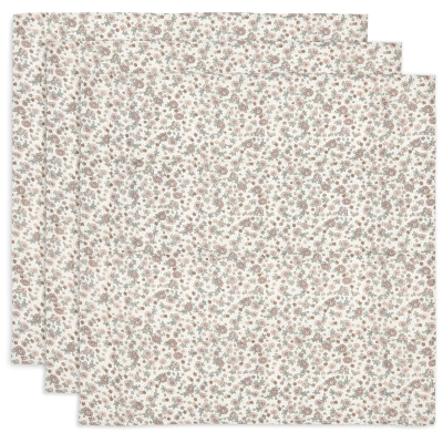 Krem bijele tetra pelene RETRO FLOWERS (70X70 cm) - 3 kom, Jollein®