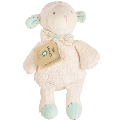 Krem bijela OVCA od 100% organskog pamuka 30 cm (0m+), Tikiri