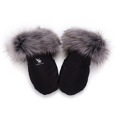 Crne i srebrne rukavice za kolica SHINE YUKON (univerzalne), Cottonmoose