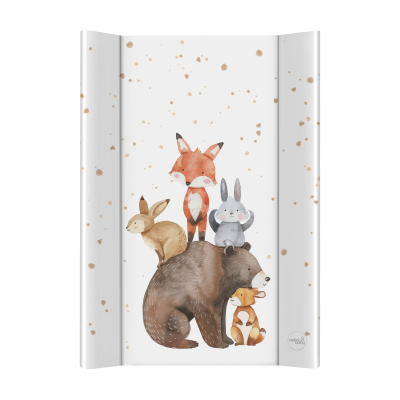 Bijela mekana podloga za prematanje basic FOREST FRIENDS (50x70cm), Ceba®