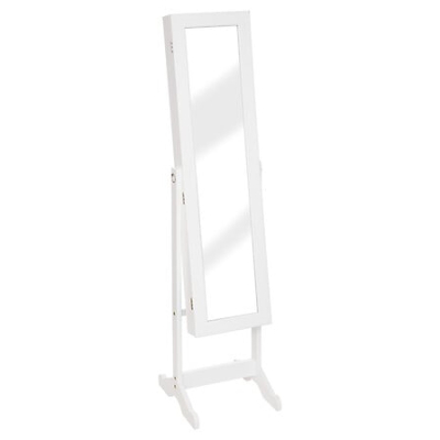 Bijeli dječji samostojeći ormarić za nakit s ogledalom, V. 145,2 cm, Atmosphera®