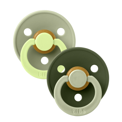 Duda BIBS Colour Fusion, lateks - Sage/Hunter Green Mix, 6-18 mjeseci (2 komada)