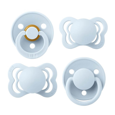 Poklon set od 4 dude varalice BIBS - TRY IT Collection, Baby Blue (0m+)