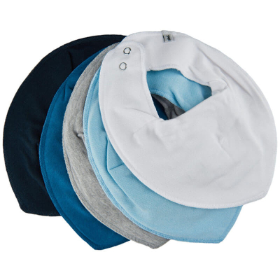 Podbradnjaci za bebe LIGHT DUSTY BLUE (5 komada), Pippi®