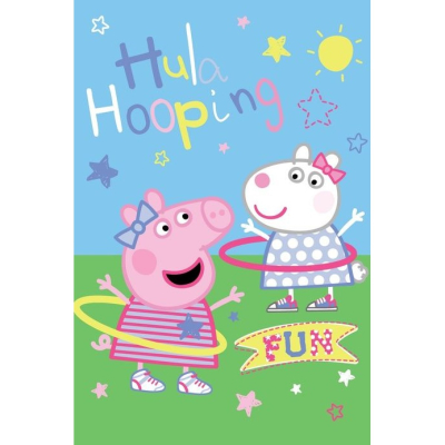Flis deka Peppa Pig Hula Hooping, 100x150 cm