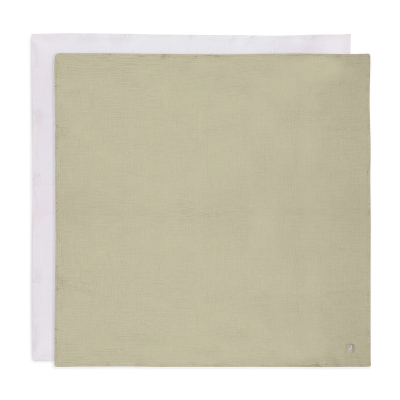 Zelene muslin tetra pelene OLIVE GREEN/IVORY (115x115 cm) - 2 kosa, Jollein®
