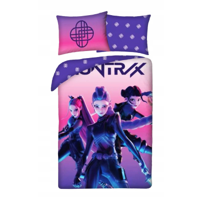 Ljubičasti set posteljine od 2 dijela K-POP Demon Hunters 140x200 cm 