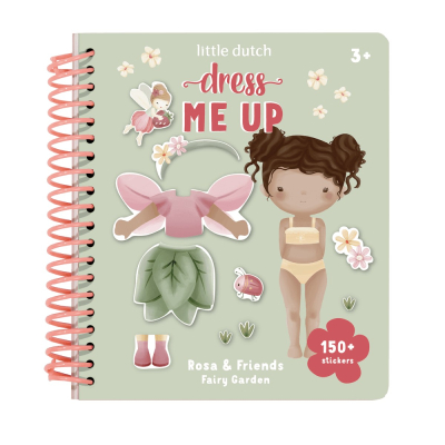 Knjiga s naljepnicama Fairy Garden – Dress Me Up (3 godine+), Little Dutch (126324)