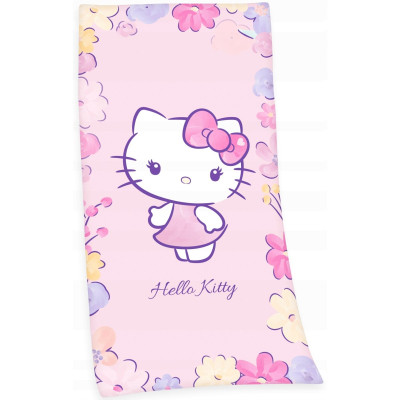 Roza ručnik za kupanje HELLO KITTY 75x150 cm