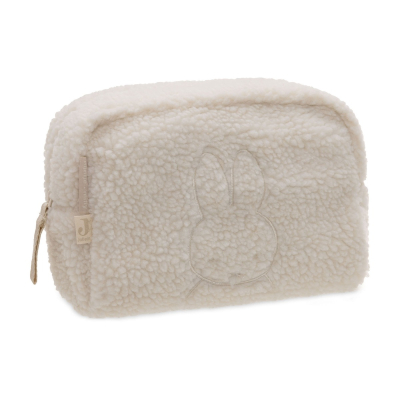 Krem bijela plišana kozmetička torbica, Teddy Miffy Oatmeal, Jollein®