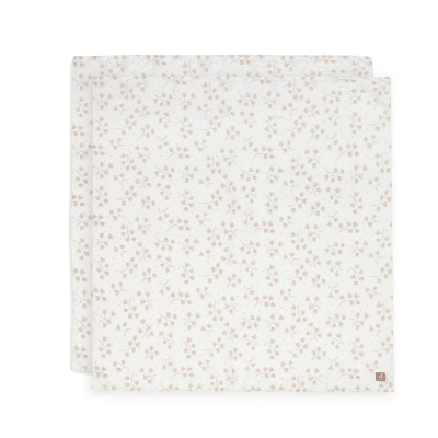 Kremasto bijele tetra pelene Leafy Dreams (115x115 cm) - 2 komada, Jollein®