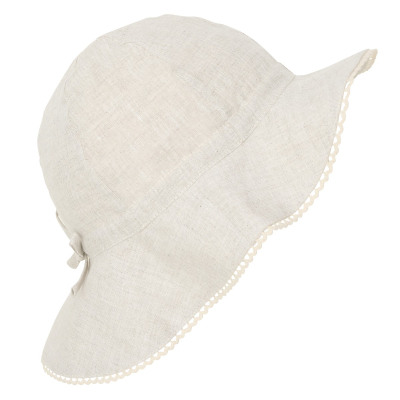 Bež lanena dječja kapa Antique White (2-4 godine) HUTTEliHUT®
