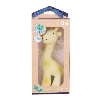 Gumena grickalica  za bebe sa zvečkom GIRAFFE (0m+), TIKIRI