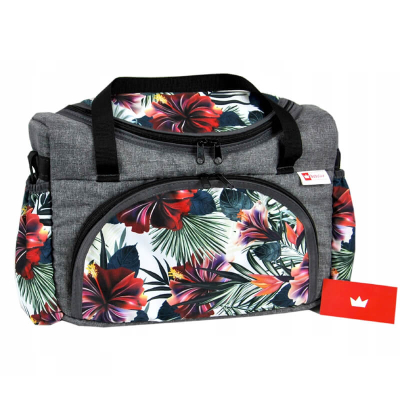 Melange siva Torba za presvlačenje TROPICAL FLOWERS, BabyLux