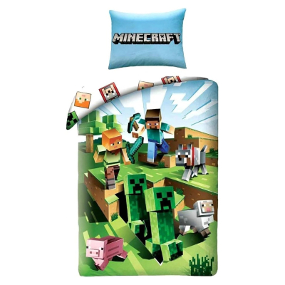 2-dijelna posteljina MINECRAFT Battle, 140x200 cm 