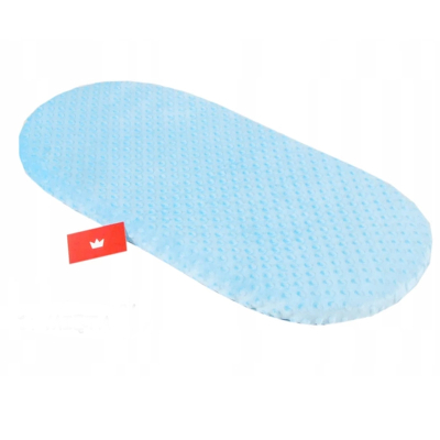 PLAVA ovalna plahta za madrac PLIŠ 75/80x35/40 cm, BabyLux
