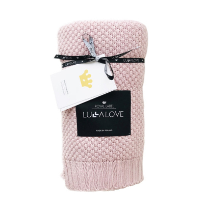 Puder roza pletena deka od bambusa MAKRON LULLALOVE 80x100 cm BESTSELLER