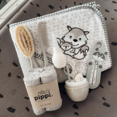 Bebin prvi set za kupanje GREY RACCOON