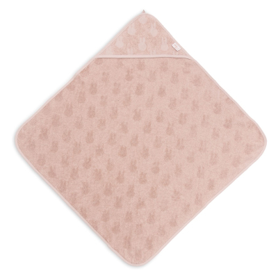 Puder ružičasti ručnik s kapuljačom 75x75 cm MIFFY WILD ROSE, Jollein®