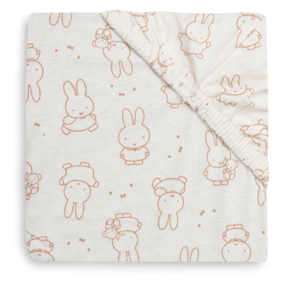Kremno bela jogi rjuha 80/90x40 cm MIFFY MOMENTS - Light Terra, bombažni jersey, Jollein&reg;