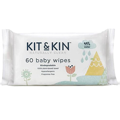  ECO 100% biorazgradive, hipoalergene maramice bez mirisa KIT&KIN (60 komada)
