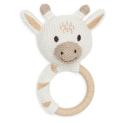 Krem bijela pletena zvečka - GIRAFFE grickalica (0m+) Jollein®