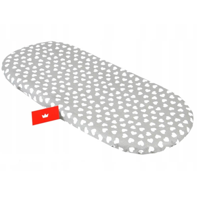 SIVA ovalna plahta za madrac BIJELA SRCA 75/80x35/40 cm, BabyLux