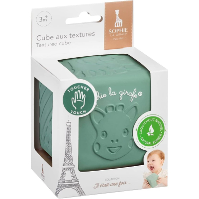 Kocka zelene teksture SOPHIE LA GIRAFE® 3m+, Vulli®