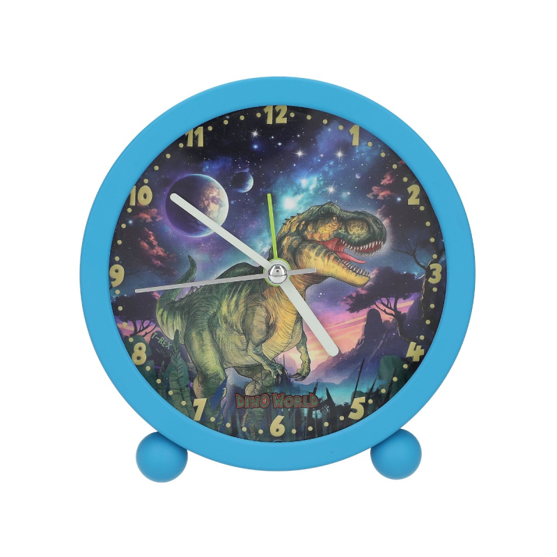 Dino World modra budilka GALAXY GLOW IN THE DARK