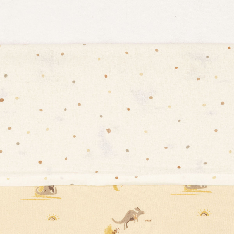 Pješčano žuta plahta za pokrivanje KANGAROOTS DUSTY, 75x100 cm, Jollein®