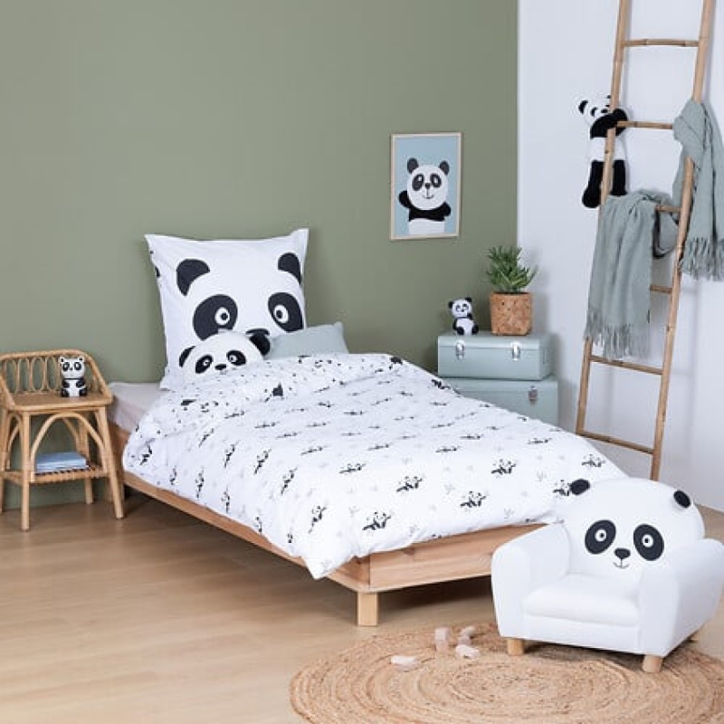 Bijela 2-dijelna posteljina PANDA 140x200 cm, Atmosphera®