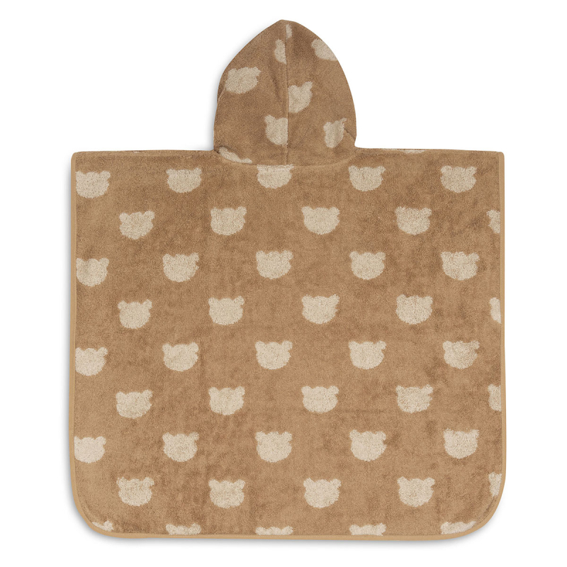 Smeđi dječji pončo Jacquard TEDDY BEAR, Jollein®
