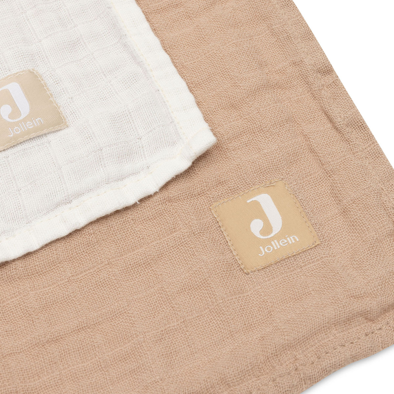 Smeđe muslinske tetra pelene Biscuit/IVORY (115x115 cm) - 2 komada, Jollein®