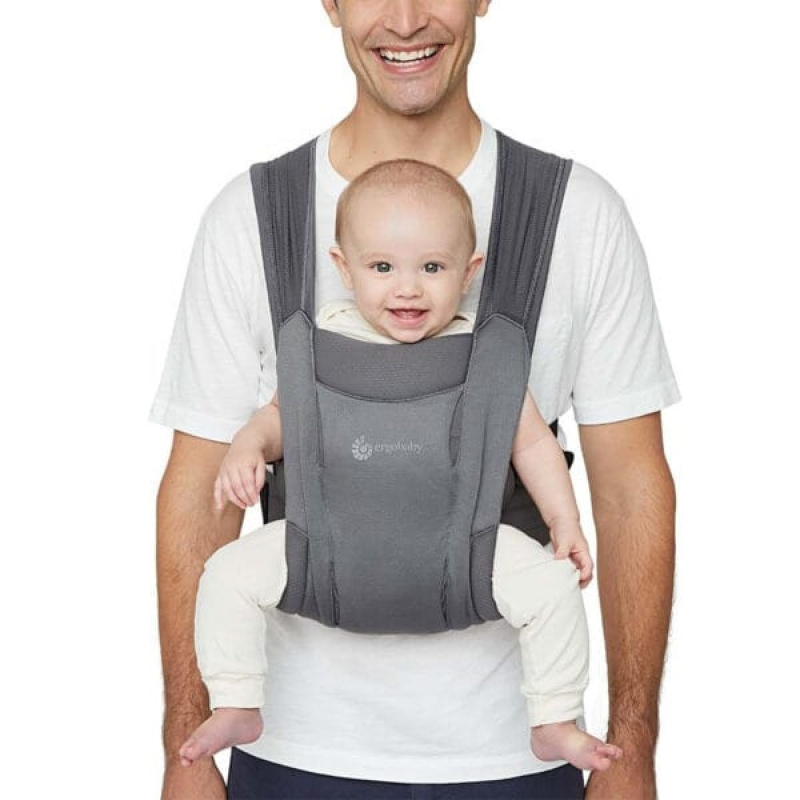 Siva Ergobaby nosiljka Embrace Air Mesh, Washed Black