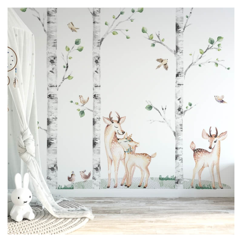 Stenske nalepke BAMBI in mamica