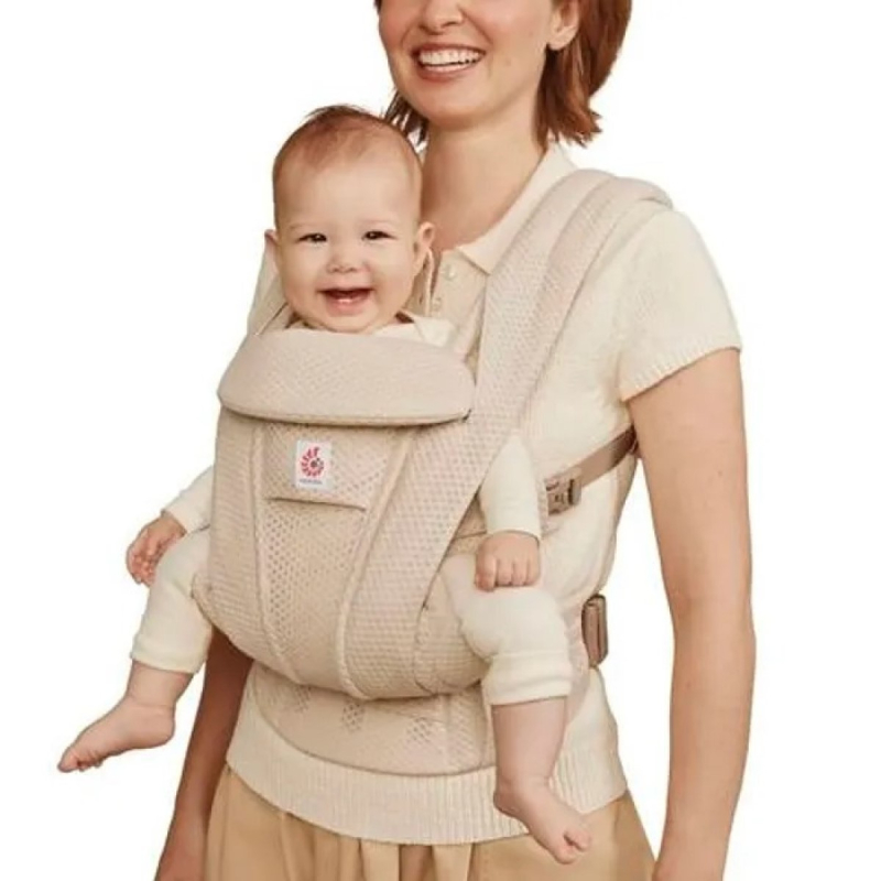 Bež nosiljka Ergobaby Omni Mesh DELUXE, Natural Beige