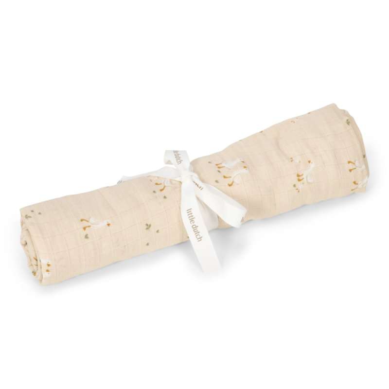 Bež muslin pelena 120 x 120 cm Little Goose, Little Dutch (TE51925032)