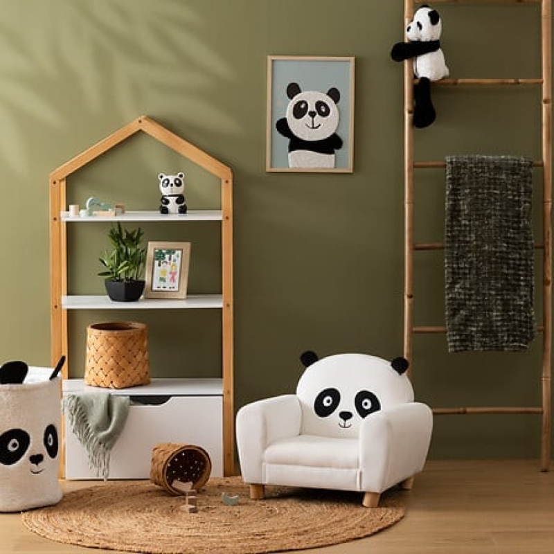 Bijela košara za igračke PANDA, Atmosphera®