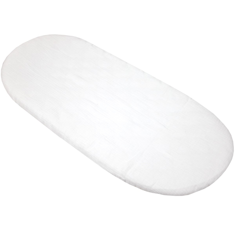 Set ovalnih plahti za košaru 75/80 x 35/40 cm od pamučnog muslina MEDVJEDIĆ (3 kom), BabyLux