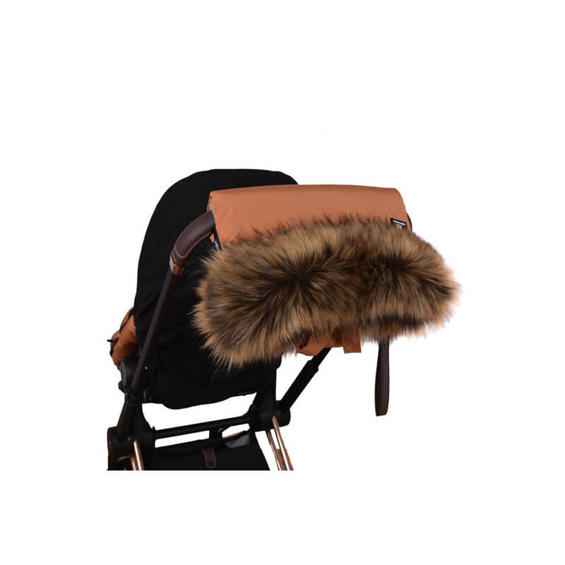 Karamel rjava rokavica za voziček Cottonmoose