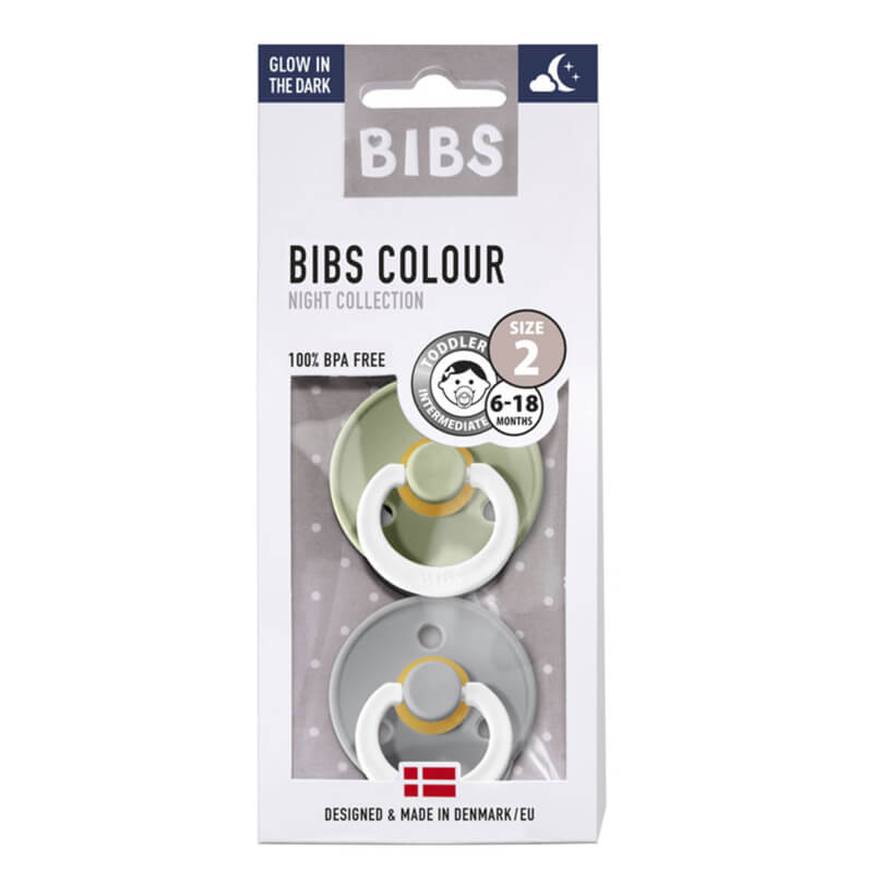 Duda BIBS - Sage&Cloud 0-6M NIGHT (2 kosa)