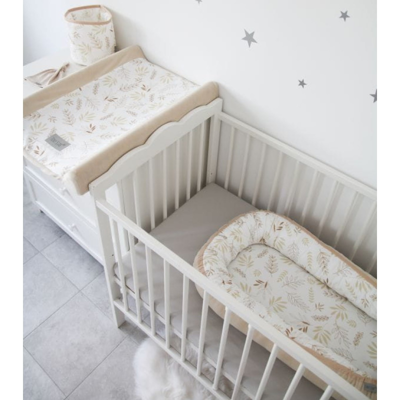 Dvostrano gnijezdo za bebe, IVORY - BEŽ, GRAIN, TINY STAR