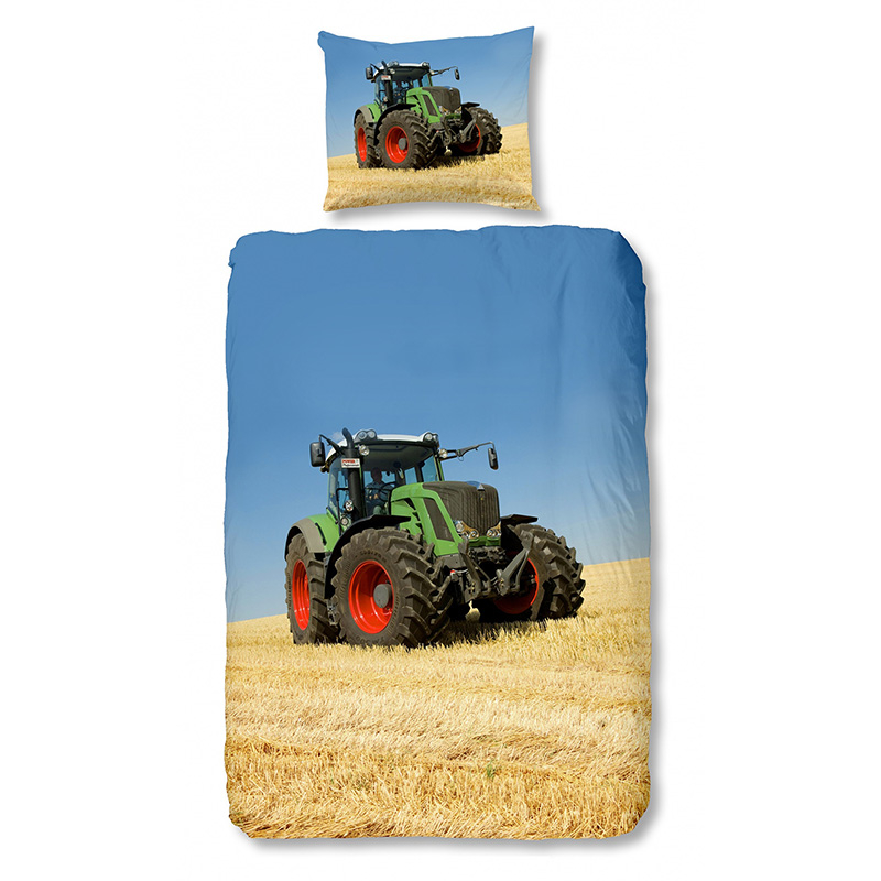 Modra otroška posteljnina TRAKTOR 140x200/220 cm
