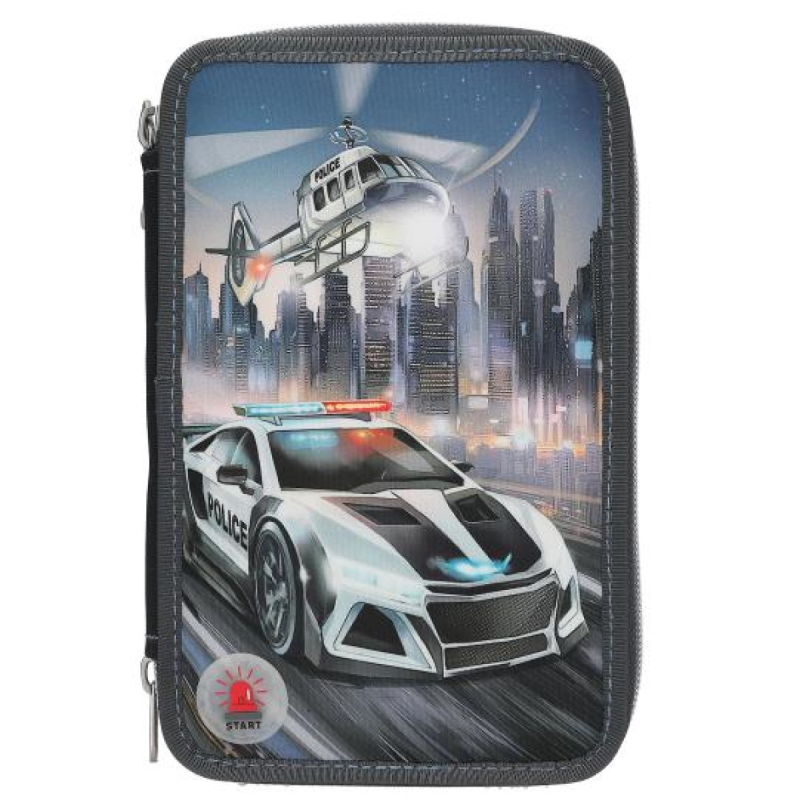 Grafit-siva pernica MONSTER CARS POLICE, 3-kata