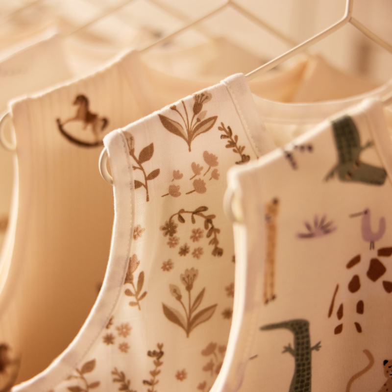 Kremasto bijela jersey vreća za spavanje JUNGLE JAMBO, 6-18 m+, Jollein®