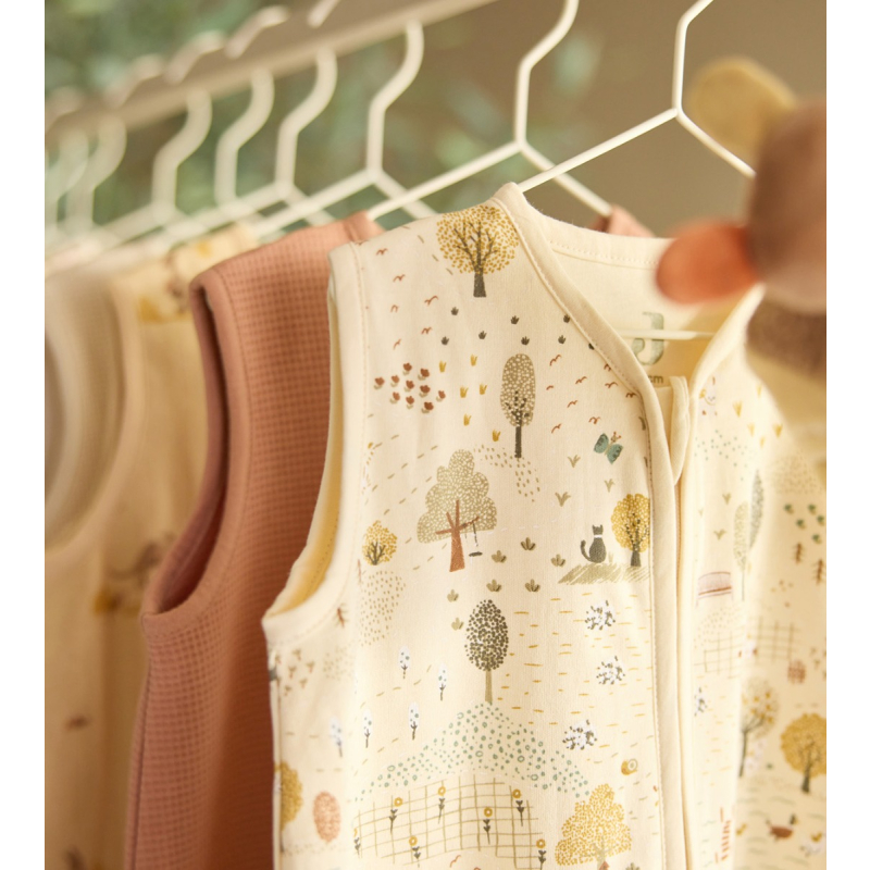 Krem bijela jersey spavaća vreća bez rukava TINY PARK, 3–6 m, Jollein®