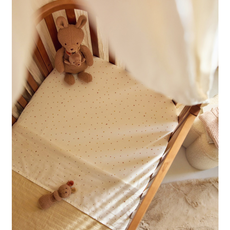 Pješčano žuta plahta za pokrivanje KANGAROOTS DUSTY, 75x100 cm, Jollein®